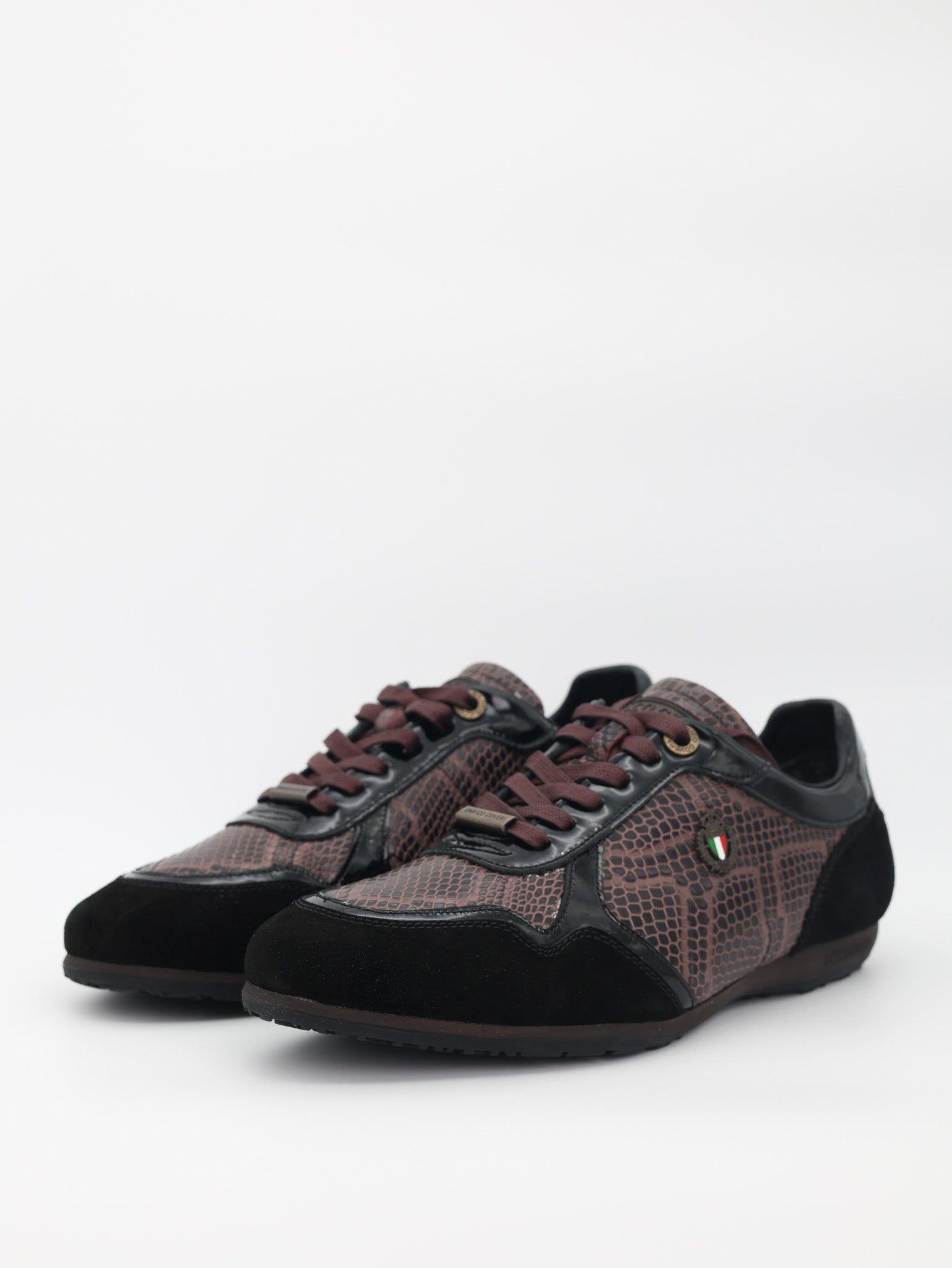 Enrico Coveri Takkies Snake Skin Low Brown